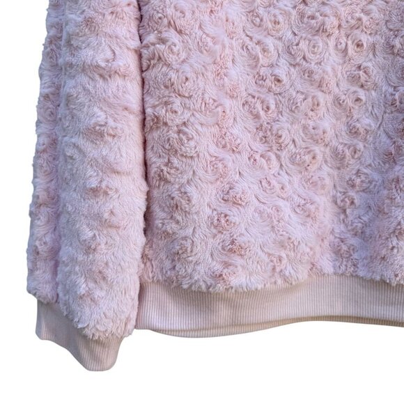 Eyeshadow Womens Pink Textured Crewneck Soft Cozy Long Sleeve Sweater Sweater L - Picture 3 of 10
